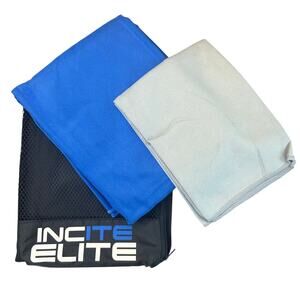 Microfiber Beach Towels X 2 & Carry Bag Quick Dry Lightweight Sand Free Compact